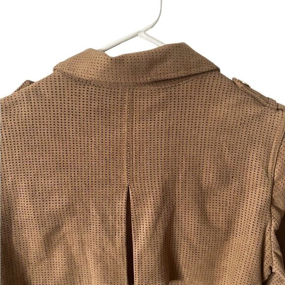 Chicos Perforated Micro Suede Jacket Size 0/ Size US Small 4 - Picture 8 of 12